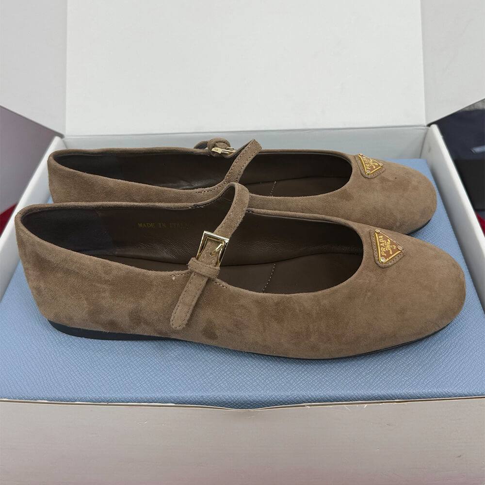 PRADA Suede ballerinas